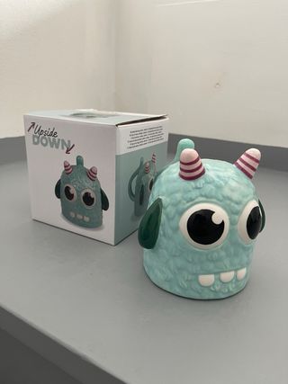 Tazza Ceramica Mostro Teal & Rosa