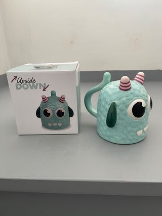 Tazza Ceramica Mostro Teal & Rosa