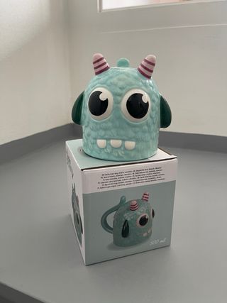 Tazza Ceramica Mostro Teal & Rosa