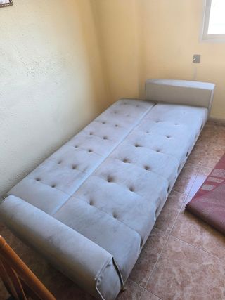 Sofá Cama Gris Terciopelo
