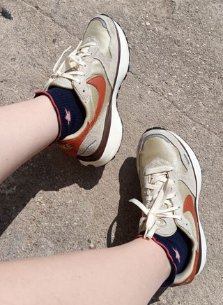 Scarpe Nike beige/arancioni usate 1 volta
