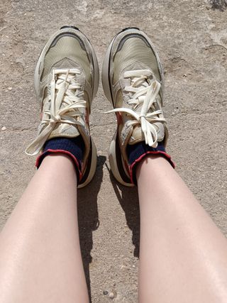 Scarpe Nike beige/arancioni usate 1 volta