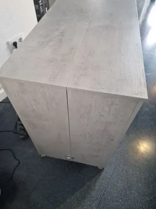 Mesa extensible gris piedra