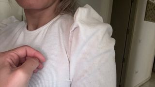 Camiseta manga abullonada Bershka