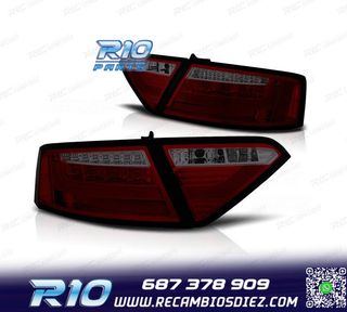 PILOTOS AUDI A5 07-11 LIGHT BAR ROJO AHUMADO