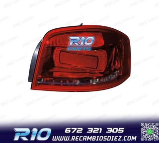 PILOTO DCH AUDI A3 3P 09-12 BLANCO ROJO