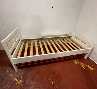 Cama infantil 70x160 blanca con somier