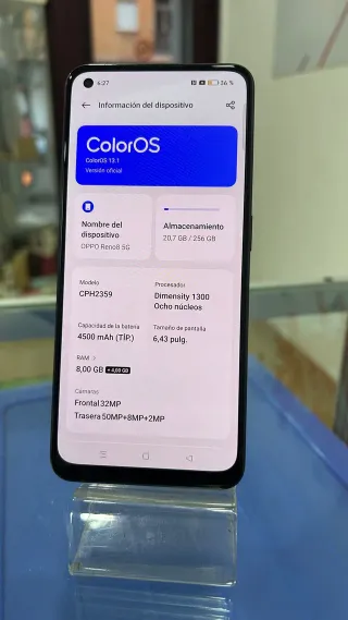 OPPO Reno8 Azul Marino 5G 256GB 8GB RAM