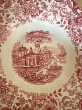 3 Platos Hondos La Cartuja Aurora Rosa