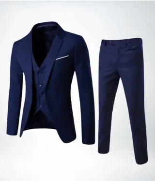 Traje 3 piezas azul marino