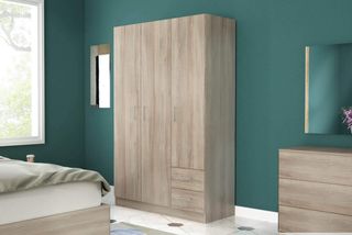 Armadio 3 Ante 2 Cassetti 190cm Olmo Camera Design