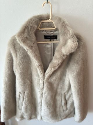 Chaqueta de pelo beige Talla L