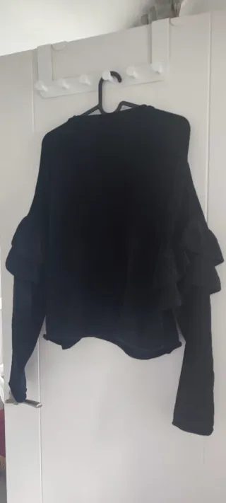 Jersey Zara volantes manga larga