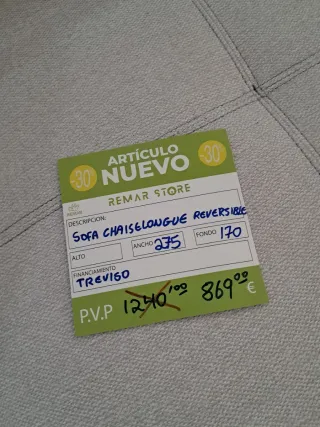 Sofá Chaiselongue Moderno Beige