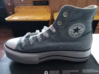 Converse Bota Alta Talla 36.5 Gris