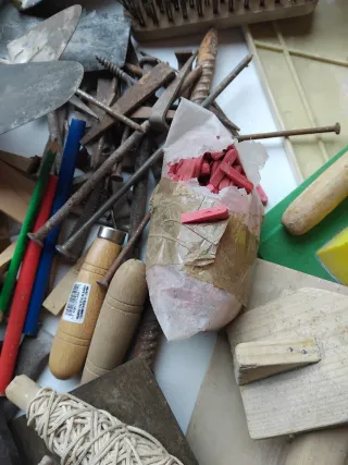 Lote herramientas albañilería