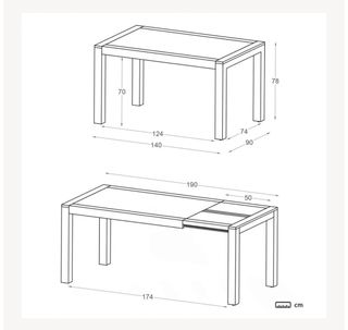 Mesa Comedor Banak modelo Gael Extensible Madera