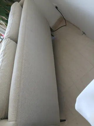 Sofá 2 plazas beige tela