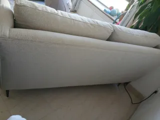 Sofá 2 plazas beige tela