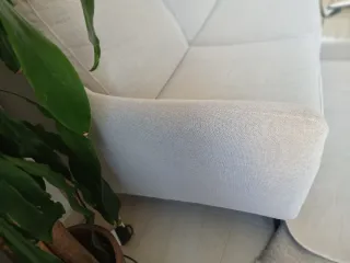 Sofá 2 plazas beige tela