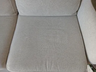 Sofá 2 plazas beige tela