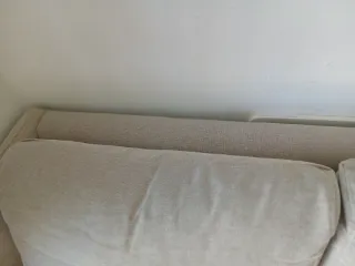 Sofá 2 plazas beige tela