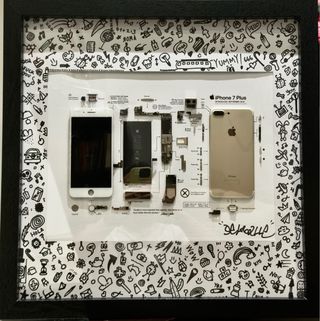 Quadro iPhone 7 Plus Smontato Dorato