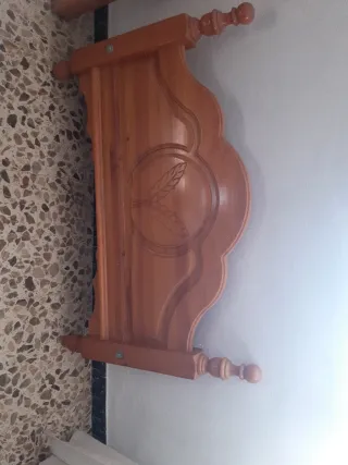 2 piezas cabecero cama madera 100 cm