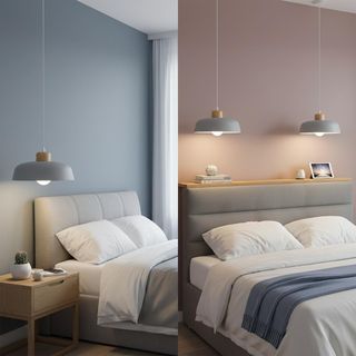 Lampada a Sospensione Rotonda in Metallo e Legno