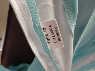 Traje Flamenca Niña Turquesa Claro