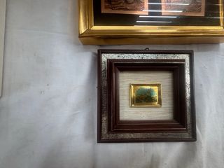 3 Quadretti Rame Ottone Vintage