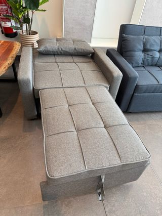Sofá Cama Individual Gris