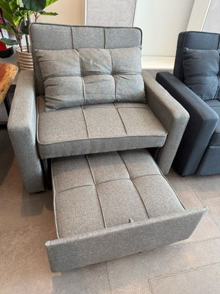 Sofá Cama Individual Gris