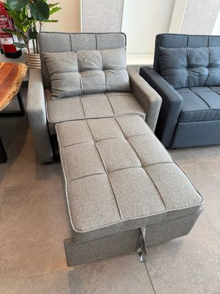 Sofá Cama Individual Gris