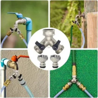 Divisor de grifo 2 vías con accesorios