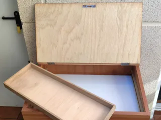 Escritorio vintage madera y metal