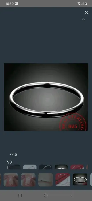 Pulsera aro plata 925 nueva