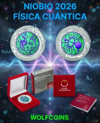 🇦🇹 25€ NIOBIO 2026 PLATA PROOF FÍSICA CUÁNTICA