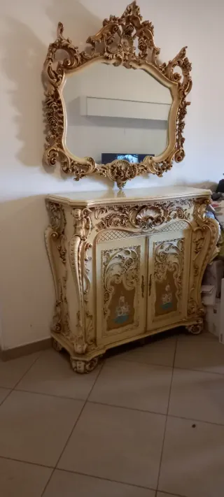 Mobile bar con specchio veneziano