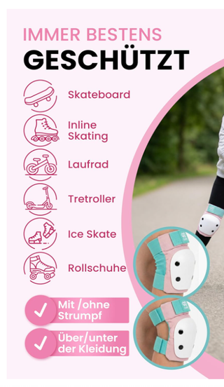 Set Protezioni Bambino Pattini/Skate