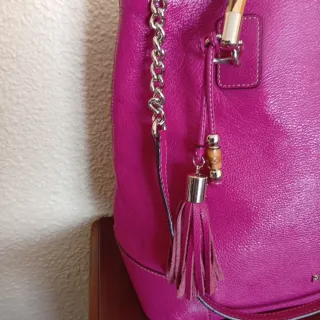 Bolso Purificación García Fucsia Piel