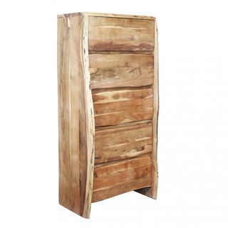 Cassettiera 5 Cassetti Legno Acacia 150cm Moderna