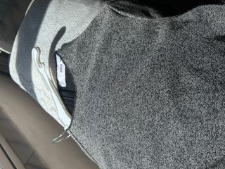 Vestido punto cremallera gris