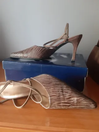Zapato y bolso de ante fiesta, graduación, eventos