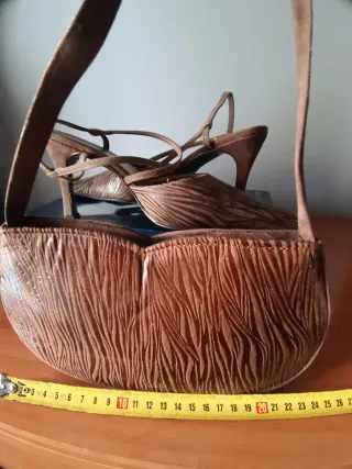Zapato y bolso de ante fiesta, graduación, eventos
