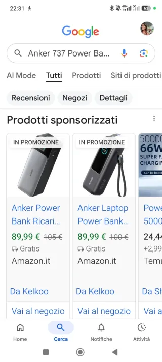 Anker 737 Power Bank 24000mAh 140W Nuovo