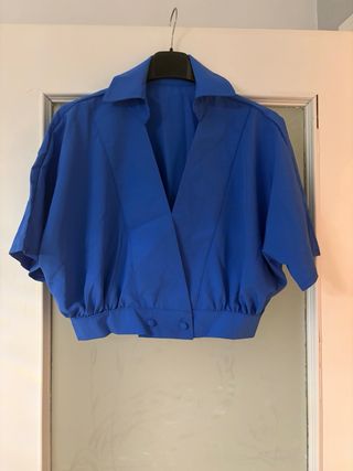 Conjunto dos piezas azul y blanco