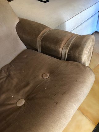 2 Sillones Marrones Terciopelo