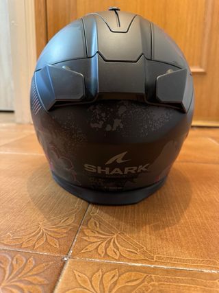 Casco Moto Shark Negro y Rosa