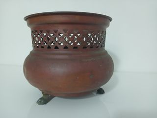 Braciere Cachepot Rame Antico h 18 cm